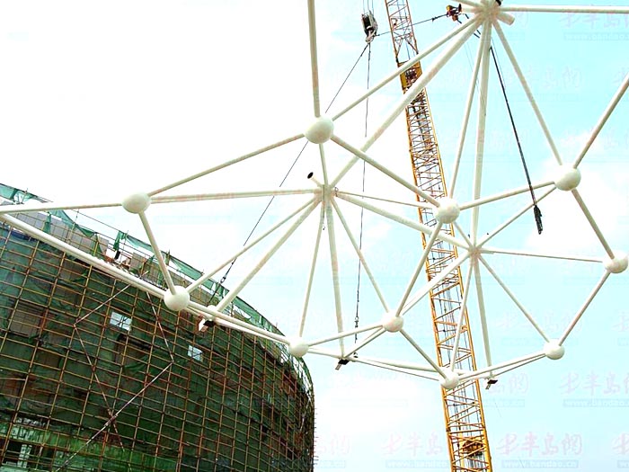 庄河体育馆网架安装