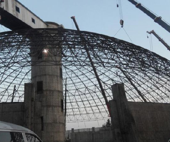 庄河网架分条或分块安装法