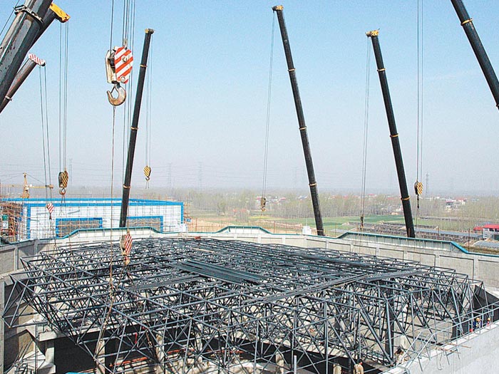 庄河网架高空滑移法